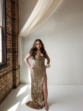 Sherri Hill Gold Sequin Dress for Sale up to 90% Off: Poshmark